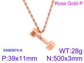 SS Rose Gold-Plating Necklace