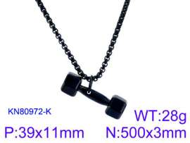 Stainless Steel Black-plating Necklace