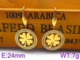 Stainless Steel Stone&Crystal Earring