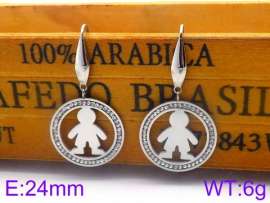 Stainless Steel Stone&Crystal Earring
