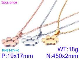 SS Rose Gold-Plating Necklace