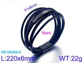Stainless Steel Leather Bracelet