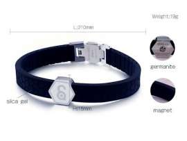 Stainless Steel Rubber Bracelet