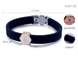 Stainless Steel Rubber Bracelet