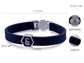 Stainless Steel Rubber Bracelet