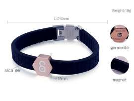 Stainless Steel Rubber Bracelet