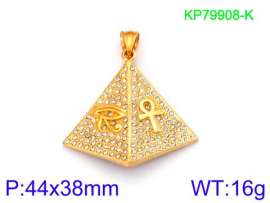 Stainless Steel Stone & Crystal Pendant