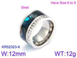 Stainless Steel Stone&Crystal Ring