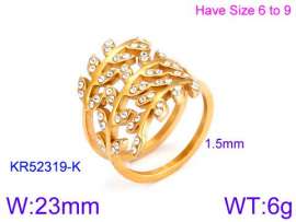 Stainless Steel Stone&Crystal Ring