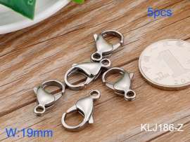 SS Heart Lobster Clasp--19mm--5pcs Pirce