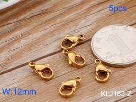 SS Heart Lobster Clasp--12mm--5pcs Pirce