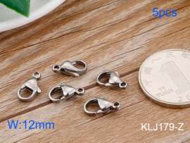 SS Heart Lobster Clasp--12mm--5pcs Pirce