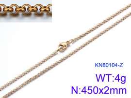 Staineless Steel Small Gold-plating Chain