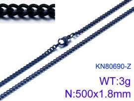 Stainless Steel Black-plating Necklace