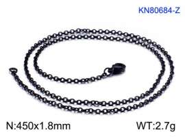 Stainless Steel Black-plating Necklace