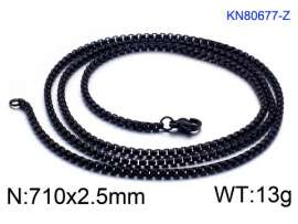 Stainless Steel Black-plating Necklace
