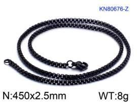 Stainless Steel Black-plating Necklace