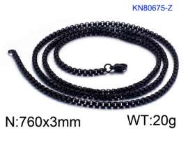 Stainless Steel Black-plating Necklace