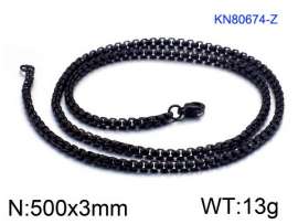 Stainless Steel Black-plating Necklace