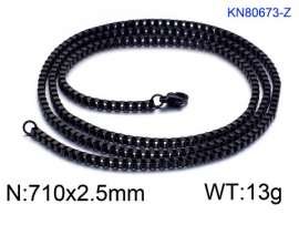 Stainless Steel Black-plating Necklace