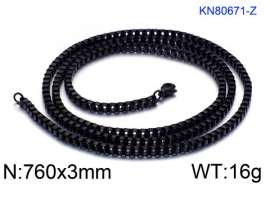 Stainless Steel Black-plating Necklace