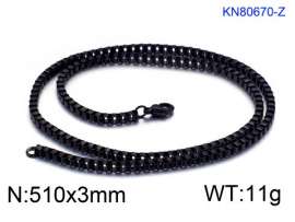 Stainless Steel Black-plating Necklace