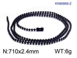 Stainless Steel Black-plating Necklace