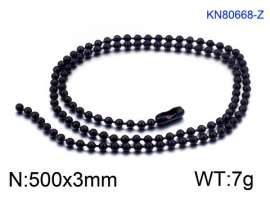 Stainless Steel Black-plating Necklace