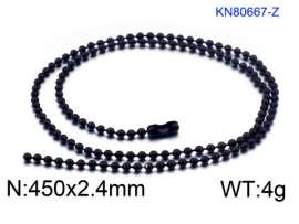 Stainless Steel Black-plating Necklace