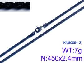 Stainless Steel Black-plating Necklace