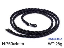 Stainless Steel Black-plating Necklace