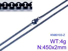 Stainless Steel Black-plating Necklace