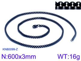 Stainless Steel Black-plating Necklace