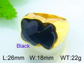Stainless Steel Stone&Crystal Ring
