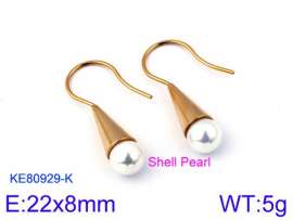 SS Shell Pearl Earrings