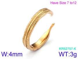 Stainless Steel Gold-plating Ring