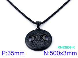 Stainless Steel Black-plating Necklace