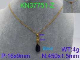 Stainless Steel Stone & Crystal Necklace