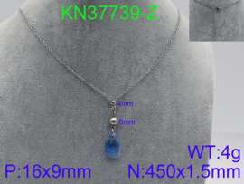 Stainless Steel Stone & Crystal Necklace