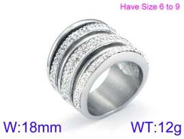 Stainless Steel Stone&Crystal Ring