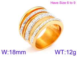Stainless Steel Stone&Crystal Ring