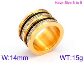 Stainless Steel Stone&Crystal Ring