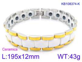 Stainless steel with Ceramic Bracelet