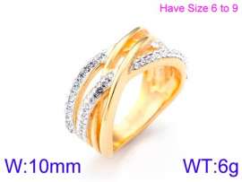 Stainless Steel Stone&Crystal Ring