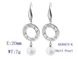 SS Shell Pearl Earrings