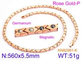 SS Rose Gold-Plating Necklace