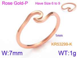 Stainless Steel Rose Gold-plating Ring
