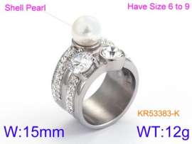 Stainless Steel Stone&Crystal Ring