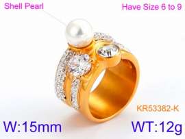Stainless Steel Stone&Crystal Ring