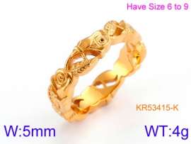Stainless Steel Gold-plating Ring